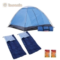 Kit Campismo (Tenda, Sacos-cama e Luzes LED)