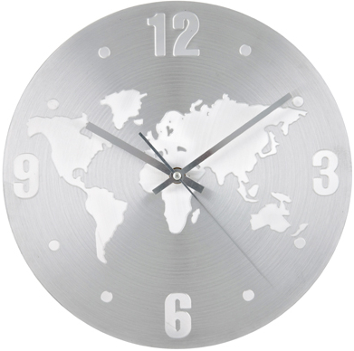Relógio Parede Mapa Mundo Invotis