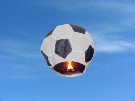 Balão Voador Bola Futebol (Pack 5)