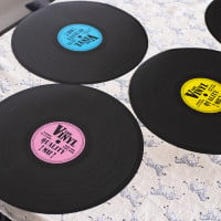 Vinyl plate coaster