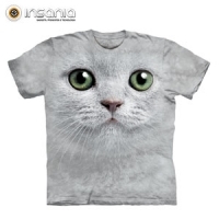 T-Shirt Face Gato Olhos Verdes
