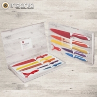 Conjunto de Facas Inox Cerâmica Swiss Q
