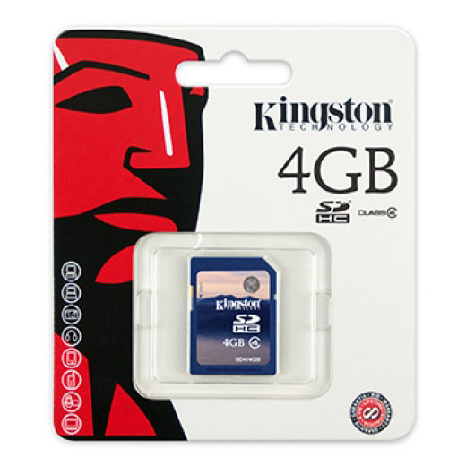 Cartão Kingston SD 4GB