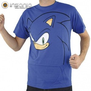 T-shirt Big Face Sonic Azul