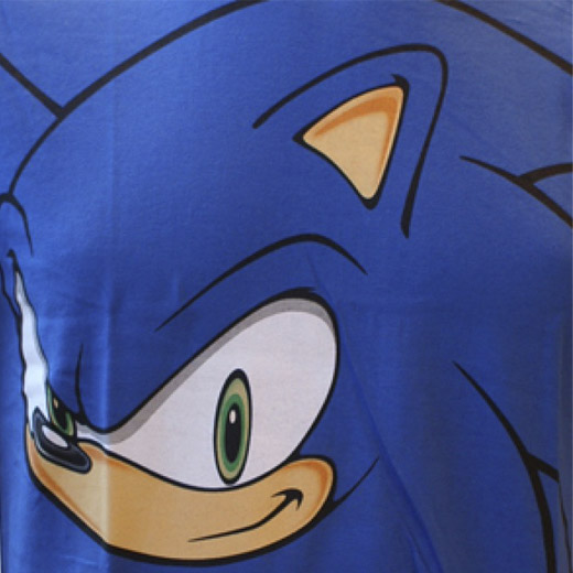 T-shirt Big Face Sonic Azul