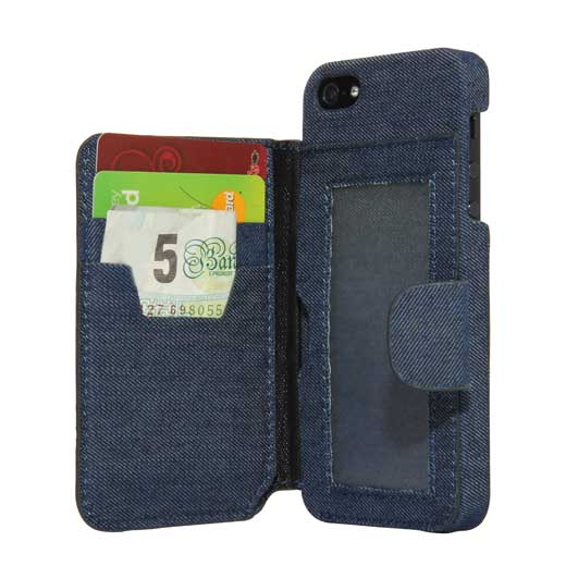 iPhone 5/5S Denim Wallet Case
