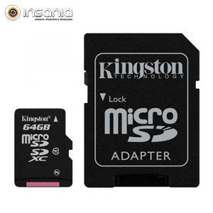 Cartão Kingston Micro SD C/ Adaptador SD 64GB