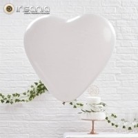 Balões Coração Branco 26 cm (Pack 10)
