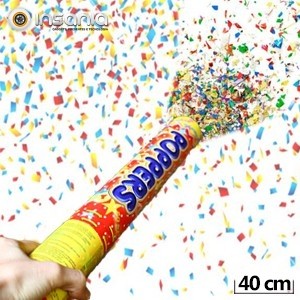 Tubo de Confetes Colorido 40 cm