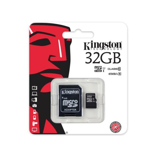 Cartão Kingston Micro SD C/ Adaptador SD 32GB