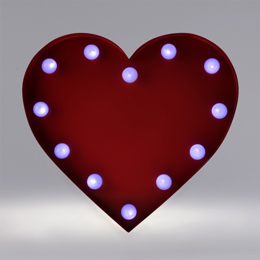 Lampe décorative en forme de coeur