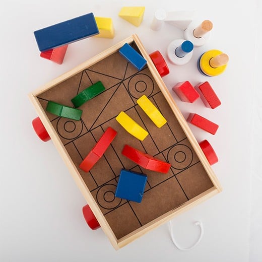 Jogo de Construção com Carrito (24 peças)