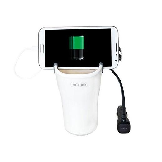Cup Holder with Charger Cigarette Lighter Smartphone