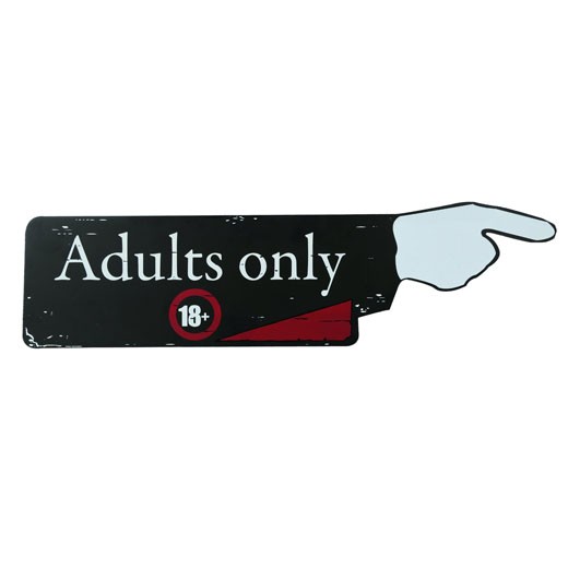 OUTLET Placa de Madeira Adults Only 18