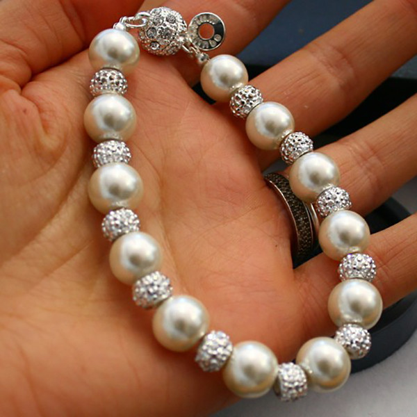Mini Shamballa Pearl Bracelet
