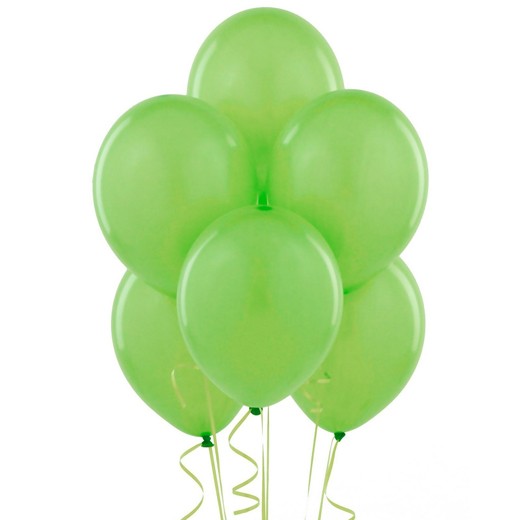 Globos Verde Lima 30 cm (Pack 50) - Entregas rápidas - Insania.es