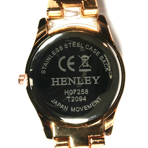 Relógio Henley Dourado Rosa e Azul