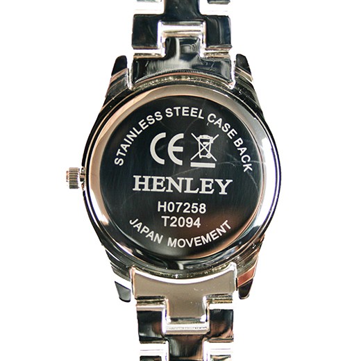 Relógio Henley Clássico Prateado Rosa