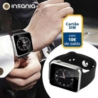 Smartwatch c/ Câmara Android e IOS GSM S1 c/ 10 euros em Saldo