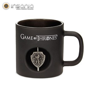 Caneca Preta Lannister Logo 3D Game of Thrones