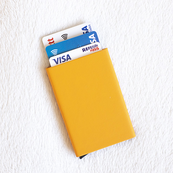 Portefeuille porte-cartes en aluminium