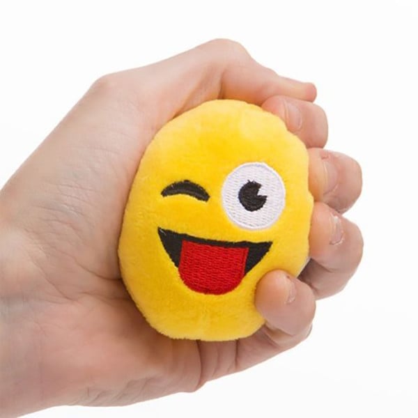 Bola de peluche con emoji antiestrés