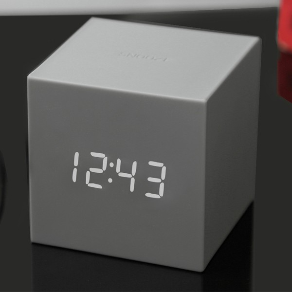 Relógio Despertador Gravity Cube Cinzento