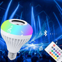 Lâmpada LED Multicolor com Coluna Bluetooth
