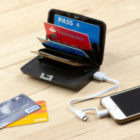 Card Holder Wallet with Built-in Charger