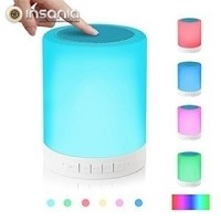 Coluna Sem Fios com Candeeiro de Toque Multicolor