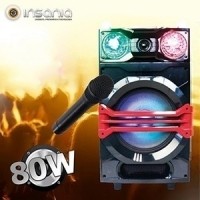 Coluna Karaoke Trolley 80W