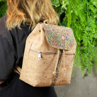 Backpack with Cork Pattern