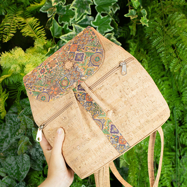 Backpack with Cork Pattern