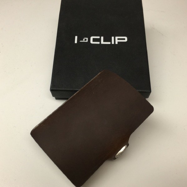 Carteira Porta-cartões I-Clip Soft Touch Ögon Castanha Escura