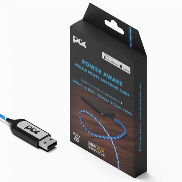 Cabo PAC USB-C-USB 1 metro Azul