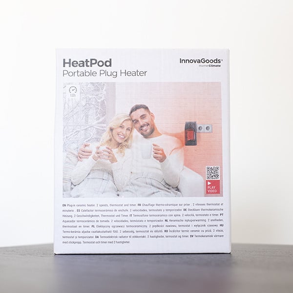 INNOVAGOODS Mini Calefactor 400 W con Enchufe Heatpod Portátil