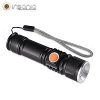 Mini Lanterna Tática LED USB com Zoom