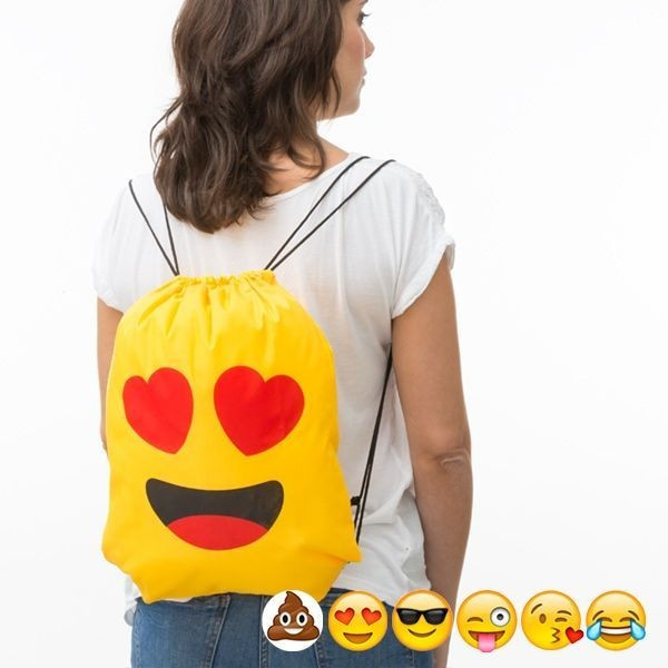 Bolsa Mochila com Cordas Emoticons