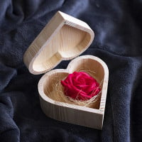 Heart Box with Red Rose