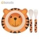 Eco Tiger - Juego de comida de bambú para niños