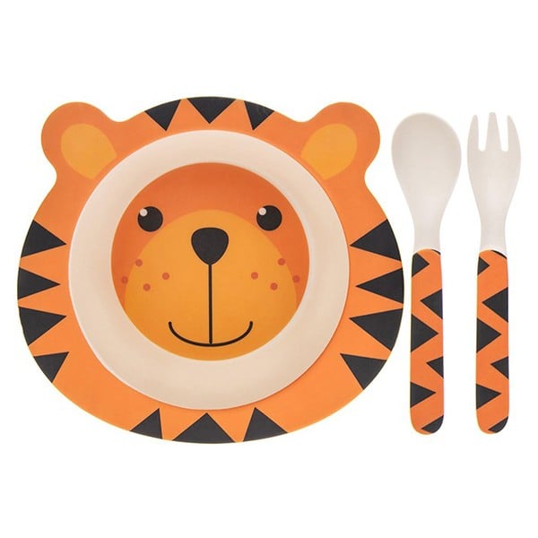 Eco Tiger - Juego de comida de bambú para niños