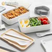 Lancheira Hermética Dupla com Talheres Bento Box