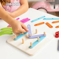 Wooden Set Letters and Numbers 27 Pieces