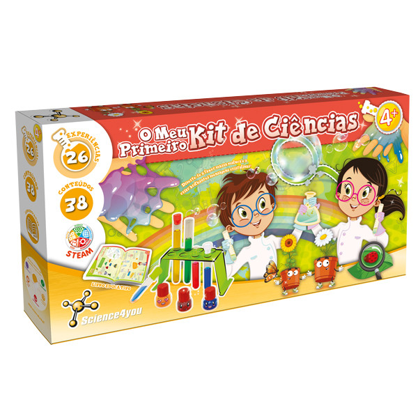 1º Kit de Ciências - Multi-Idioma  Brinquedos para Crianças com 4