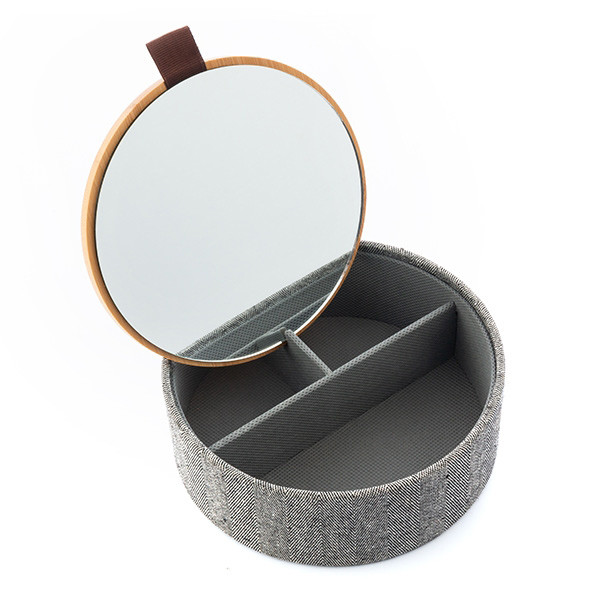 Boîte à bijoux en bambou avec miroir Mibox