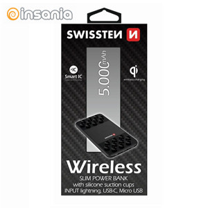Powerbank Swissten Wireless Slim 5000 mAh