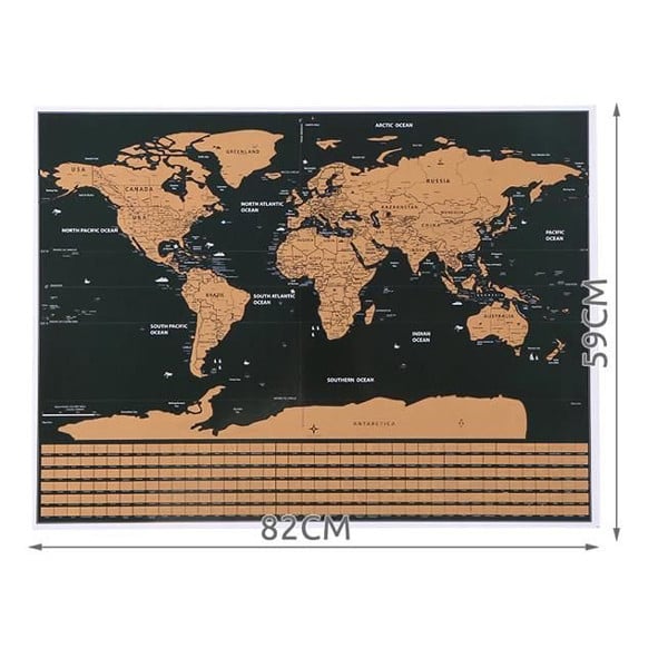Mapa Mundi para Rascar 82 x 59 cm - Entregas rápidas 
