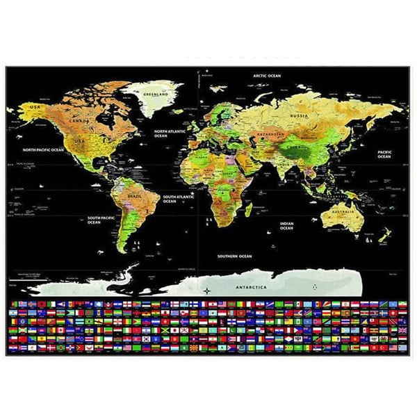 Mapa Mundi para Rascar 82 x 59 cm