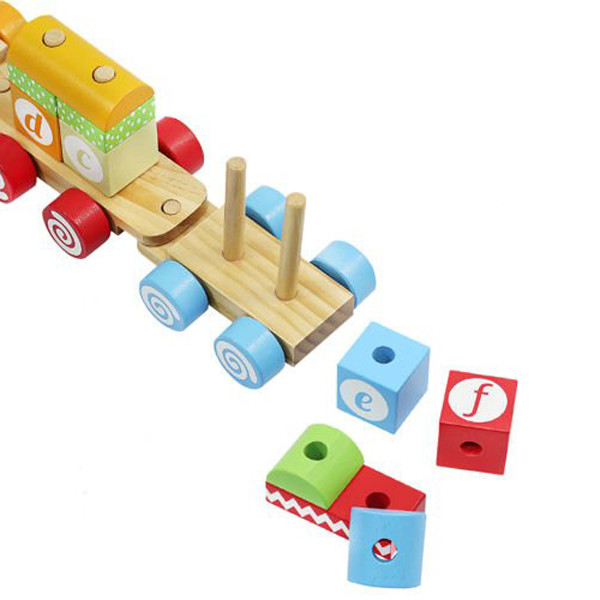 OUTLET Wooden Train with Letters