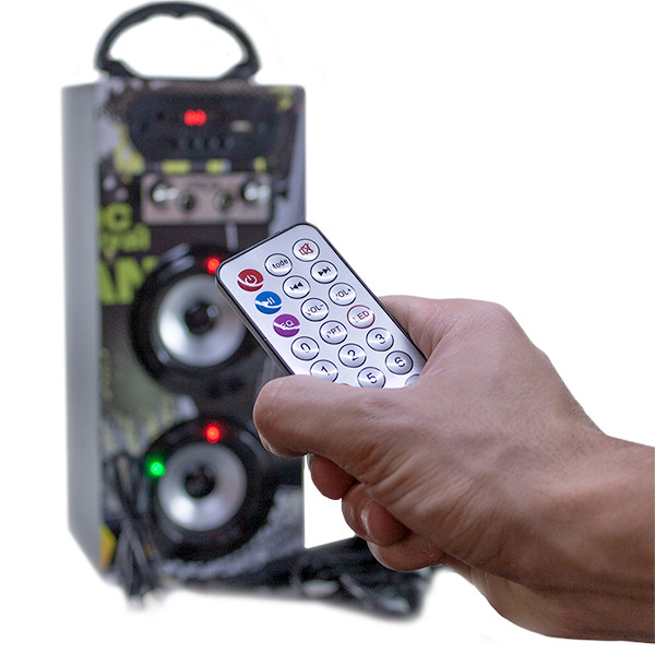 Karaoke portátil con 2 micrófonos